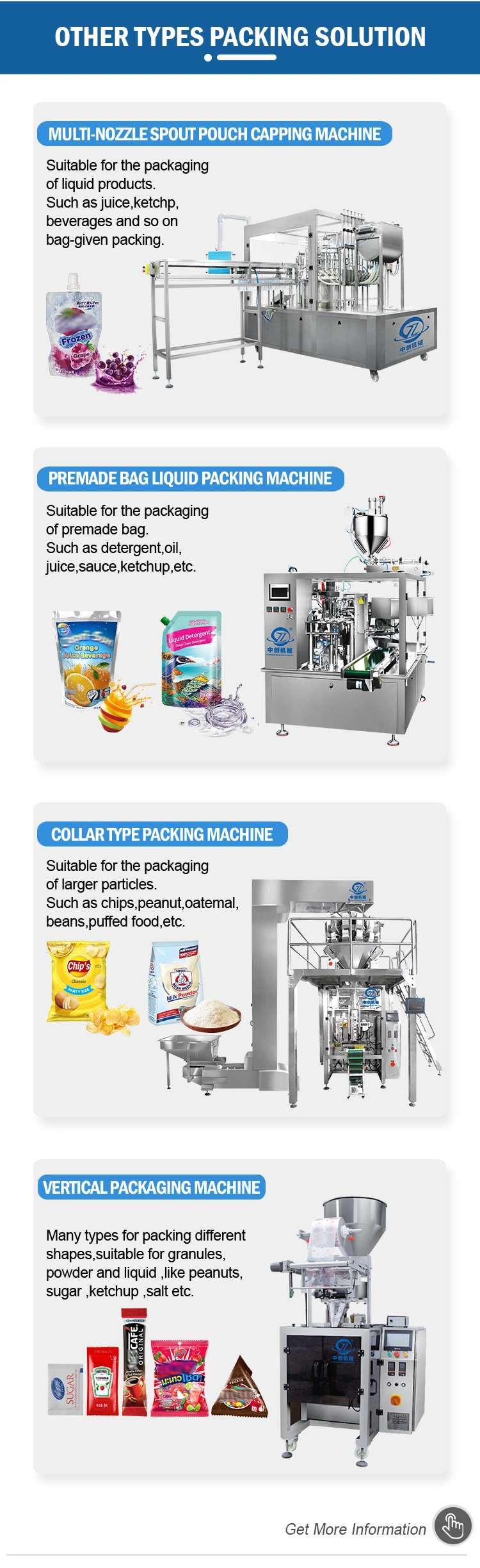 Customic Automatic Couscous Chilli Yeast Maize Meal Wrapping Plastic Bag Filling Food Powder Sealing Packaging/Packing Machine