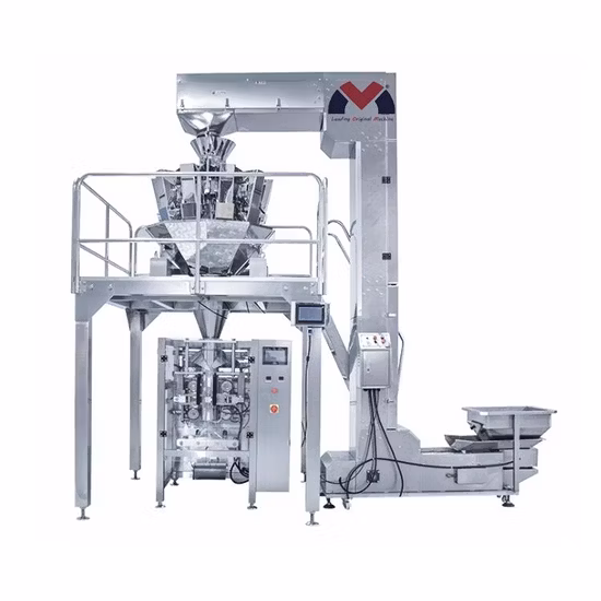 Busta sigillante per bustine di tè, confezionatrice alimentare verticale multifunzione automatica con bilancia multitesta per pesare la riempitrice per imballaggi di granuli